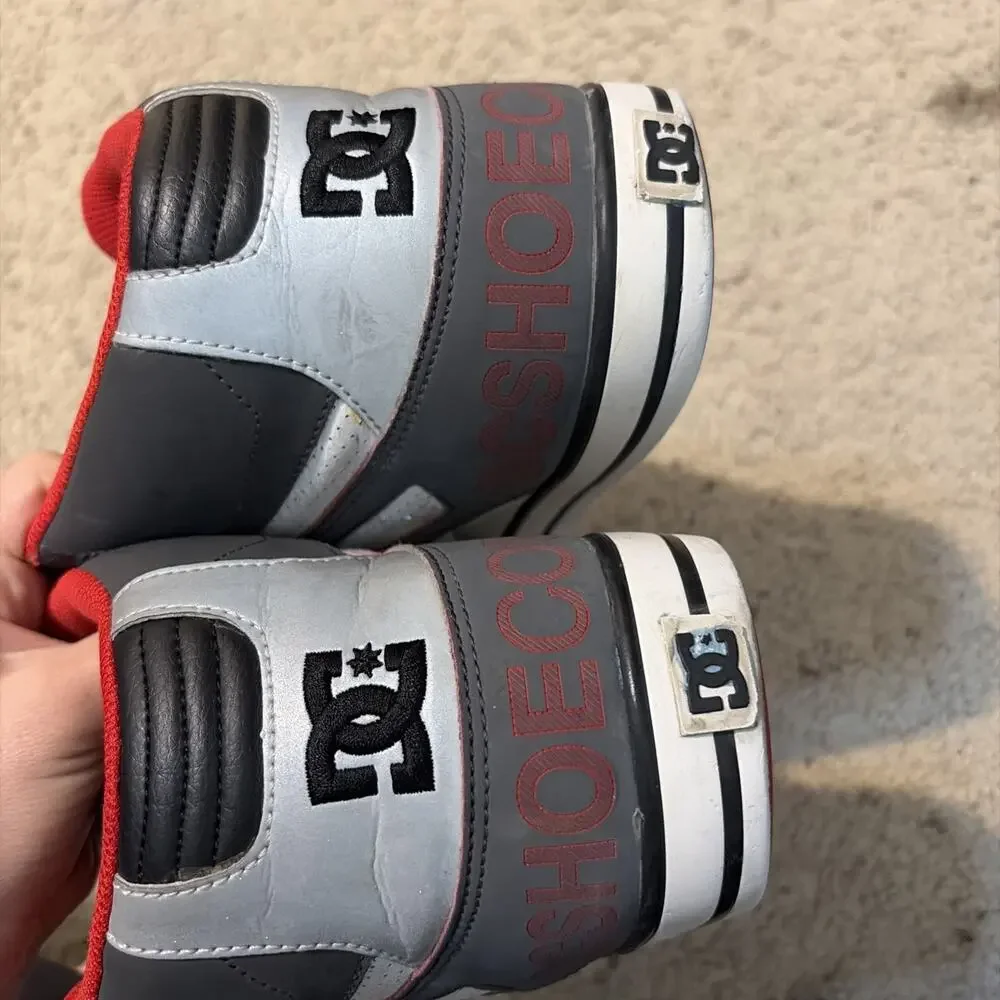 DC Men's Skateboarding High-Top Sneakers Gray Size 10.5 Athletic